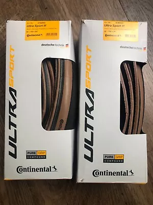 PAIR Continental Ultra Sport III: 700 X 28c Clincher Tires Used 1x Around Block! • $54.95