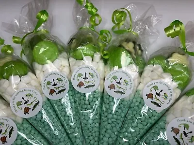 Green Reptiles Sweet Candy Cones Sweets Party Bags Filled Bag Sweet Gift Cone • £10.99