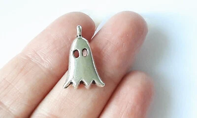 £2.99 • Buy 🕷️Tibetan Style Ghost Pendants Charms For Jewellery Making Halloween X 8 🕷️