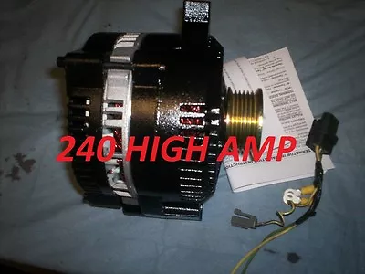 Ford Mustang 240 HIGH Amp 3G LARGE CASE BLACK Alternator 1988 1993 HIGH OUTPUT • $217.55