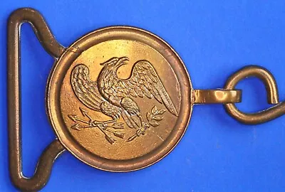 American US Adams Express Brass Belt Buckle Eagle RD-NY PART **[24916] • £10.99