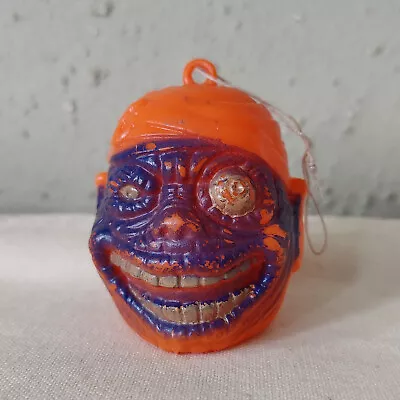 Vintage 1980s Monster Face Candy Container Blow Mold Orange Mummy MABA Zombie • $39.99