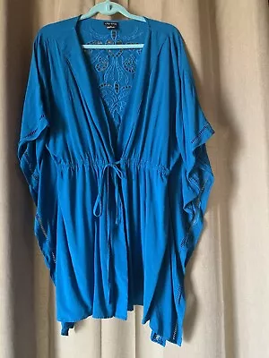 City Chic Blue Blouse. Knitted Back. Size XS Maxi. Brand New • $35