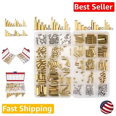 Brass Spacer Standoff Screw Nut Assortment Kit - M2 M3 M4 - 360pcs • $33.99