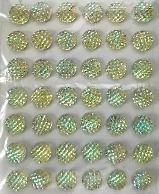 $4.50 • Buy CraftbuddyUS 42pcs 12mm Self Adhesive AB CLEAR Rhinestone Diamond Gems