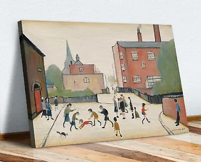 £16.99 • Buy Children Playing CANVAS WALL ART PICTURE PRINT PAINTING FRAMED Ls Lowry Style