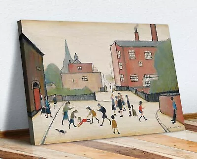 £24.99 • Buy Children Playing CANVAS WALL ART PICTURE PRINT PAINTING FRAMED Ls Lowry Style