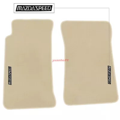 For 90-97 Mazda Miata MX5 Floor Mats Carpets Front Beige Nylon W/ Emblem • $52.99