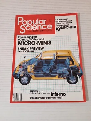 Popular Science Magazine June 1982 Micro Minis Sneak Preview Detroit '83 Cars • $8.56