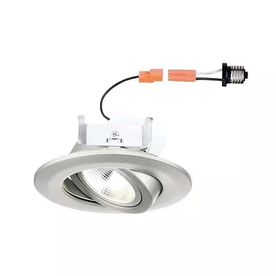 £14.83 • Buy Enviro Lite LED Recessed Trim 4-Inch Remodel Directional Gimbal Brushed Nickel