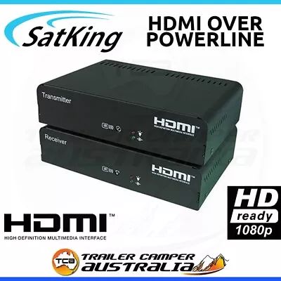 SatKing HDMI Over Power Line Transmitter & Receiver Full HD 1080P IR Extender • $429