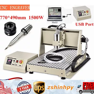  1.5KW VFD 3 Axis Engraver USB 6040 CNC Router Drill Engraving Machine • $1059