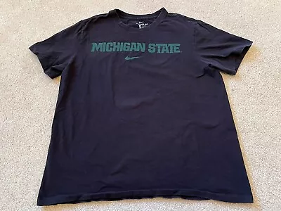 The Nike Tee Michigan State Spartans Large Black Cotton • $9