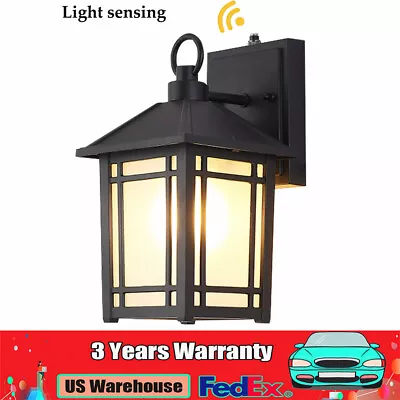 Porch Sconce Outdoor Motion Sensor Wall Mounted Lamp Light Fixture Dusk To Dawn • $33.25