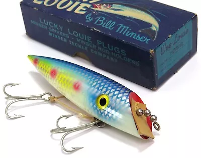 Wee Lucky Louie Bill Minser Vintage Plastic Plug Fishing Lure Box Herring • $31.99