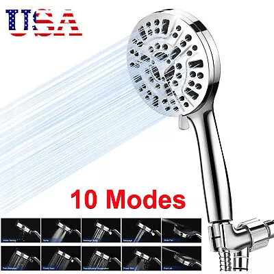 $17.50 • Buy Aquacare AS-SEEN-ON-TV High Pressure Handheld Shower Head Antimicrobial 10 Mode