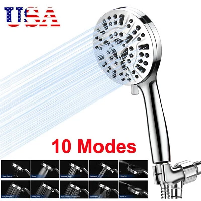 $17.50 • Buy Aquacare AS-SEEN-ON-TV High Pressure Handheld Shower Head Antimicrobial 10 Mode