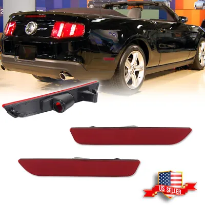 OE-Style Red Lens Rear Bumper Side Marker Lights Kit For 2010-2014 Ford Mustang • $14.99