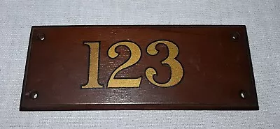 Vintage Hotel Wood Room Number Sign With Decal • $10.99