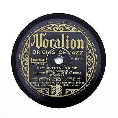 £7.95 • Buy JOHNNY DODDS BLACK BOTTOM STOMPERS  New Orleans Stomp  (E+) VOCALION V-1008 [78]