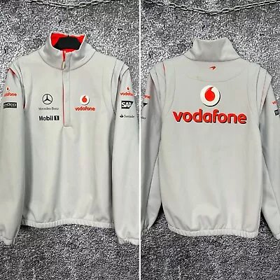 Mens Vodafone Mclaren Mercedes 1/4 Zip Jacket Racing Sweatshirt Mobil 1 Size M • $55