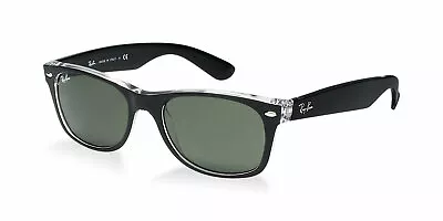 Ray-Ban Wayfarer Color Green Lens Black Frame Sunglasses RB2132 6052 52 • $129.95