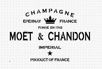 Moët & Chandon Inspired Stencil PaintingAirbrush Craft Mylar Sheet (moet) • £3.99