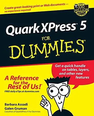 Quarkxpress5 For Dummies By Gruman Galen Paperback Book The Cheap Fast Free • £8.99