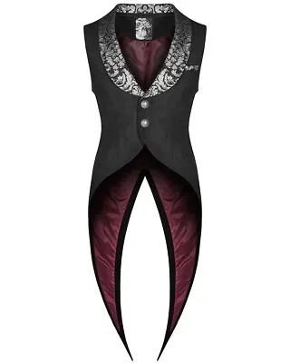 Punk Rave Mens Gothic Steampunk Swallowtail Waistcoat Vest Vampire Halloween • $174.95