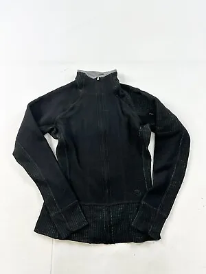 Mountain Hardwear Sweater Women’s XS Black Full Zip Wool Blend Mock Neck • $28.83