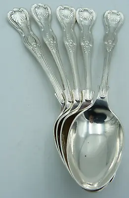 Set Of 6 - 1 = 5 Solid Silver Teaspoons - Kings Pattern Heel Mappin & Webb WWI • £99.97