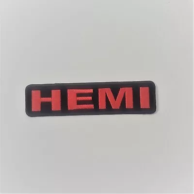 HEMI DODGE Embroidered Patch High Quality Iron-on LONG BLACK RED • $9.99