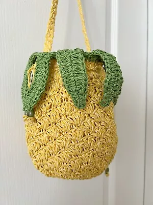 NEW Cappelli Straworld Pineapple Crochet Crossbody Bag • $27.99