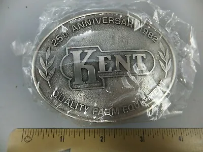 Vintage 1982 Kent Quality Farm Equipment Supplies 25th Anniversary Belt Buckle • $3.56