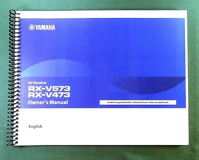 Yamaha RX-V573 Instruction Manual: Full Color 133 Pages & Protective Covers • $45.73