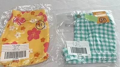 New With Tags Gymboree Girl Summer Shorts Size 2T 3T 4T Yellow Green Floral Pick • $4.99