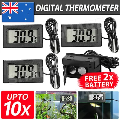 $6.95 • Buy 10x LCD Digital Thermometer For Fridge/Freezer/Aquarium/FISH TANK Temperature