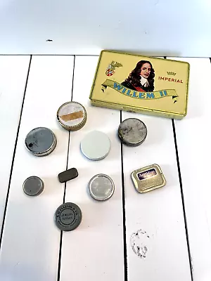 Vintage EMPTY Metal Tins Watch Parts Small Tins Imperial Lot Of 10 • $15