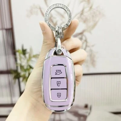 $20.99 • Buy TPU Key Fob Cover Case For Hyundai Accent Elantra Grandeur Kona I30 Ix35 Purple