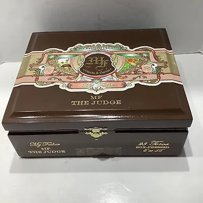 My Father Cigars Toro The Judge Empty Wood Cigar Box 8  X 7  X 3  Excellent • $7.50