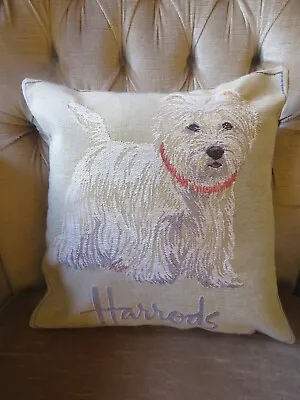 Harrods Of London  West Highland Terrier Westy Dog Tapestry Cushion Cover Only  • £23.50
