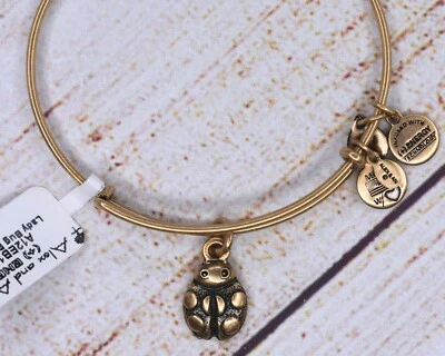 $29.79 • Buy NEW NWT Alex And Ani Lady Bug Charm Gold Bracelet