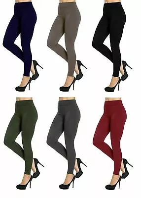 £7.89 • Buy Ladies Thick Winter Thermal Leggings Fleece Lined Warm High Waist Size UK 10-22