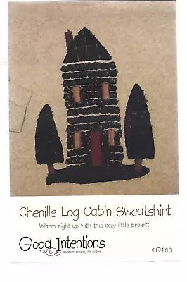 GOOD INTENTIONS PATTERN-Chenille Log Cabin Sweatshirt-Add To Purchased Sweatshir • $7.95