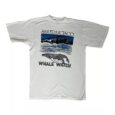 Vintage San Francisco Whale Watch T-Shirt Size Mediums 90s 1995 • $20