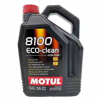 Motul 8100 ECO-CLEAN Motor Oil 0W-20 - 5 Liter • $59