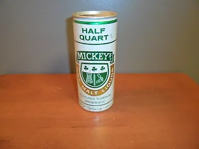 MICKEYS Fine Malt Liquor Vintage Half Quart 16 OZ Florida Beer Can Pull Tab Top • $8.76