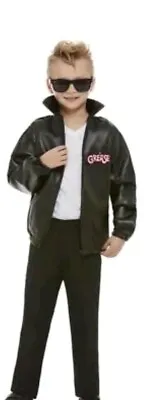 Smiffys Grease T-Bird Jacket Boys Book Week Day 50s Child Fancy Dress Outfit • £19
