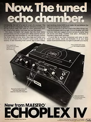 Vtg 1970s ECHOPLEX IV MAGAZINE PRINT AD Analog Tape Delay Maestro Pinup Page • $11.99