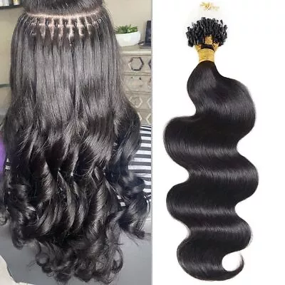 Body Wave Micro Loop Ring Human Hair Extensions Microloop Microlink 1g/strand • $98.70